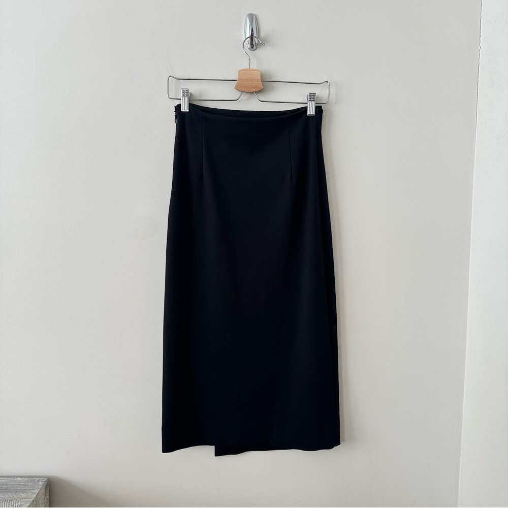 Aritzia-Babaton “Billy” Asymmetrical Button Front Midi Skirt (Size:4) - Picture 3 of 11